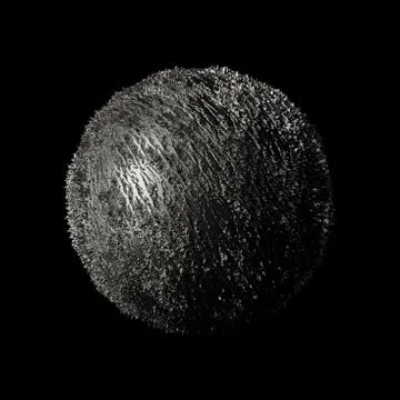 3d render metall background. Displacement surface. Random patterns extruded f Stock-Illustration