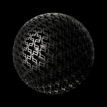 3d render metall background. Displacement surface. Random patterns extruded f Illustrazione stock