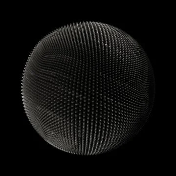 3d render metall background. Displacement surface. Random patterns extruded f Stock Illustration