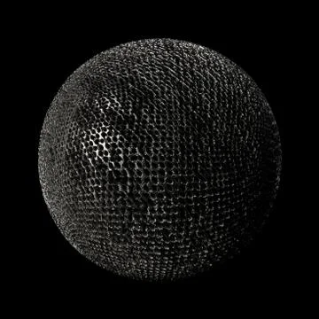 3d render metall background. Displacement surface. Random patterns extruded f Illustrazione stock