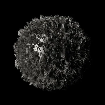 3d render metall background. Displacement surface. Random patterns extruded f Stock Illustration