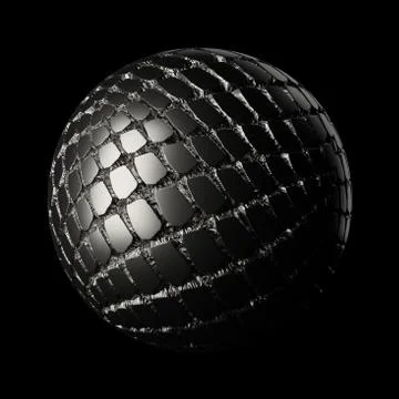 3d render metall background. Displacement surface. Random patterns extruded f Stock Illustration