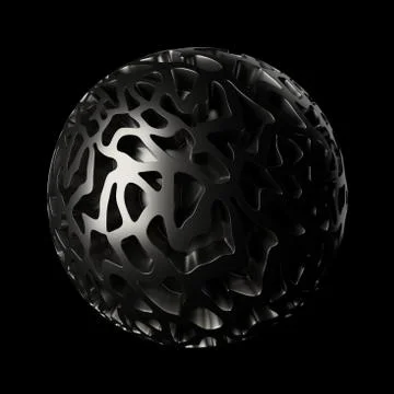 3d render metall background. Displacement surface. Random patterns extruded f Illustrazione stock