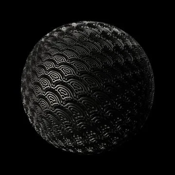 3d render metall background. Displacement surface. Random patterns extruded f Stock Illustration