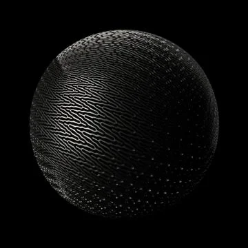 3d render metall background. Displacement surface. Random patterns extruded f Illustrazione stock