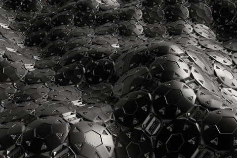 3d render metall background with reflections. Displacement surface. Random pa Stock Illustration