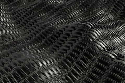 3d render metall background with reflections. Displacement surface. Random pa Stock Illustration