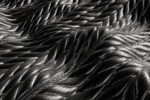 3d render metall background with reflections. Displacement surface. Random pa Stock Illustration