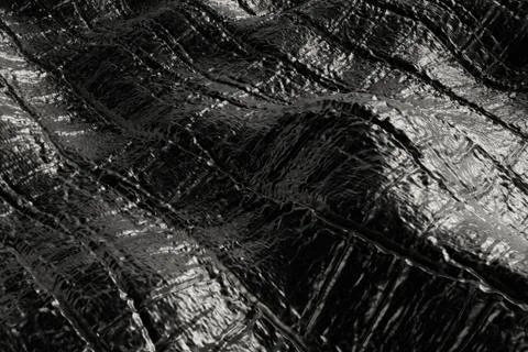 3d render metall background with reflections. Displacement surface. Random pa Stock Illustration