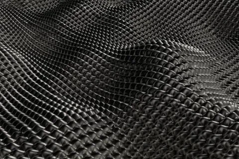 3d render metall background with reflections. Displacement surface. Random pa Stock Illustration