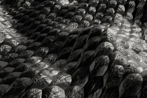 3d render metall background with reflections. Displacement surface. Random pa Stock Illustration