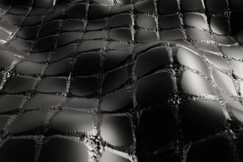 3d render metall background with reflections. Displacement surface. Random pa Stock Illustration