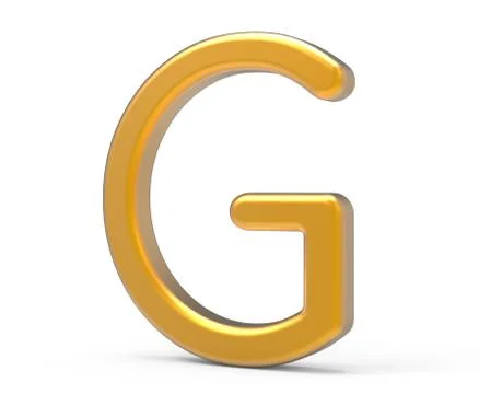 3D render metallic alphabet G Stock Illustration