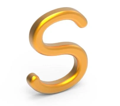 3D render metallic alphabet S Stock Illustration