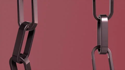 3D Render of Metallic Chain Links on a Background. Stock Footage 320554245