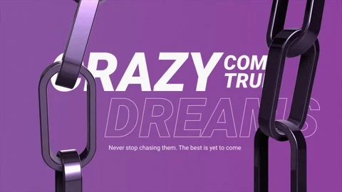 3D Render of Metallic Chain Links on a Background.   Stock Footage 320554453