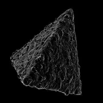 3d render microbe. Virus or gem 3d render background. Close-up of microscopic Stock Illustration