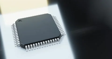 3d render of microchip or semiconductor chip, for computing or computer pro.. Stock Footage 231119534