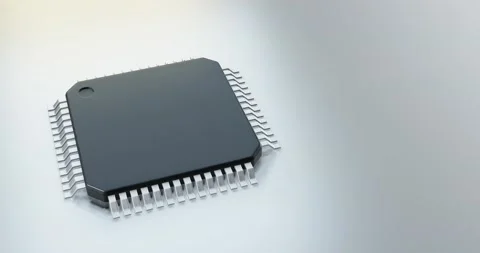 3d render of microchip or semiconductor chip, for computing or computer pro.. Stock Footage 231119537