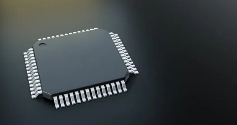 3d render of microchip or semiconductor chip, for computing or computer pro.. Stock Footage 231119538
