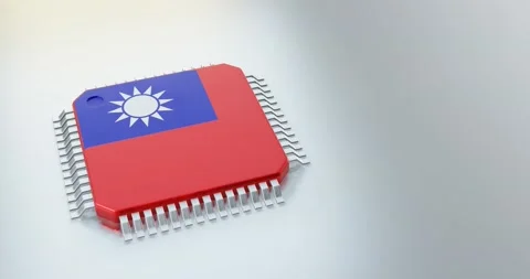 3d render of microchip or semiconductor chip, for computing. Stock Footage 231125419