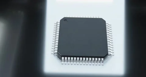 3d render of microchip or semiconductor chip, for computing. Stock Footage 231483452