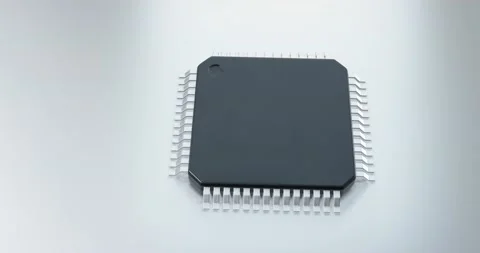 3d render of microchip or semiconductor chip, for computing. Stock Footage 231483457