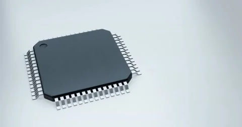 3d render of microchip or semiconductor chip, for computing. Stock Footage 231483461