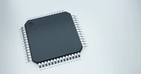 3d render of microchip or semiconductor chip, for computing. Stock Footage 231483463