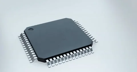 3d render of microchip or semiconductor chip, for computing. Stock Footage 231483464