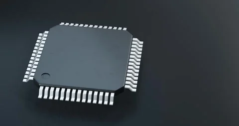 3d render of microchip or semiconductor chip, for computing. Stock Footage 269902677