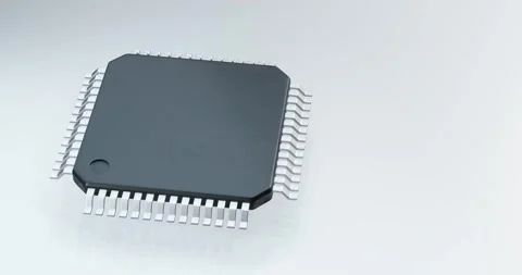 3d render of microchip or semiconductor chip, for computing. Stock Footage 269907302