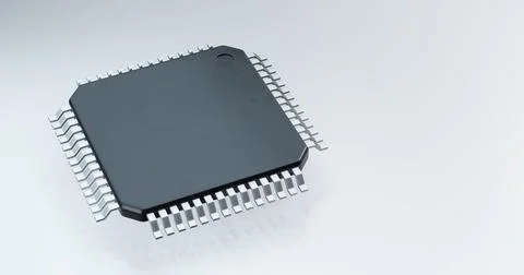 3d render of microchip or semiconductor chip with countries flag for supply.. 스톡 사진