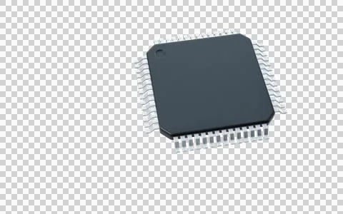 3d render of microchip or semiconductor chip, for computing. 스톡 사진