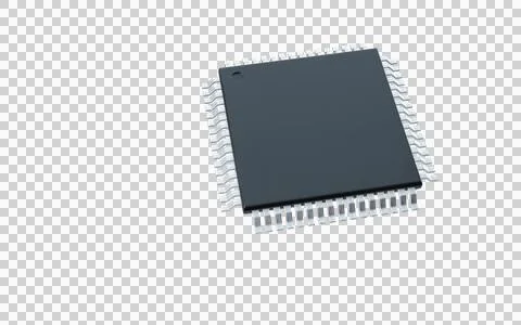 3d render of microchip or semiconductor chip, for computing. 스톡 사진