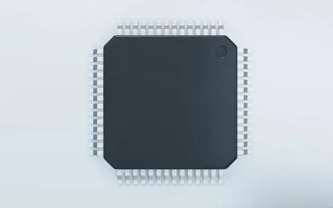 3d render of microchip or semiconductor chip, for computing. Stock-Fotos