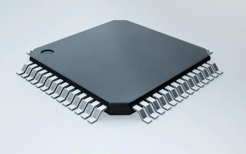 3d render of microchip or semiconductor chip, for computing. 写真素材