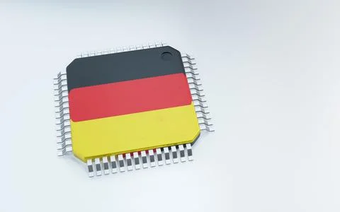 3d render of microchip or semiconductor chip, for computing. 스톡 사진