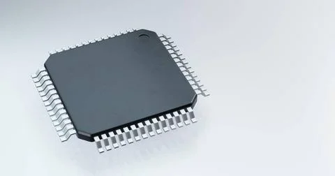 3d render of microchip or semiconductor chip with countries flag for suppl... 库存照片