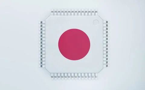 3d render of microchip or semiconductor chip, for computing. 3d render of ... Stock-Fotos