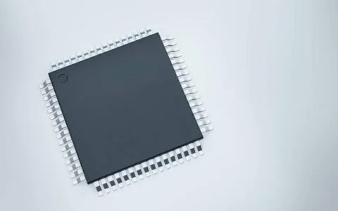 3d render of microchip or semiconductor chip, for computing. 3d render of ... Stock Photos