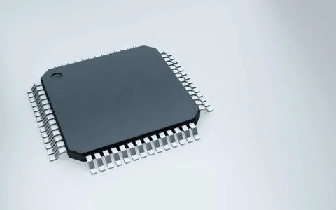 3d render of microchip or semiconductor chip, for computing. 3d render of ... Stock Photos