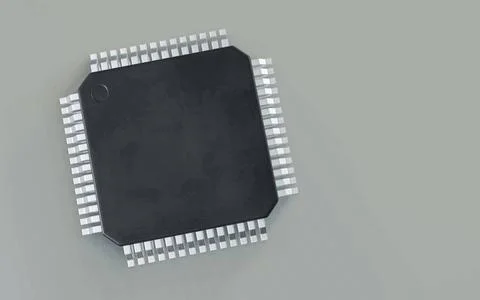 3d render of microchip or semiconductor chip, for computing. 3d render of ... Stock Photos