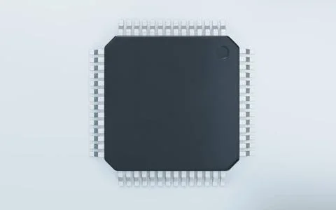 3d render of microchip or semiconductor chip, for computing. 3d render of ... Stock Photos