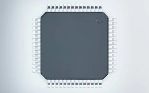 3d render of microchip or semiconductor chip, for computing. 3d render of ... Stock Photos
