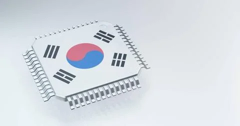 3d render of microchip or semiconductor chip with countries flag for suppl... Foto stock