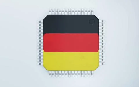 3d render of microchip or semiconductor chip, for computing. 3d render of ... Stock Photos