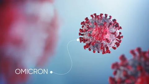 3D render Microscope View of Coronavirus COVID-19. Danger of a Pandemic Flu Stock Footage 167352931