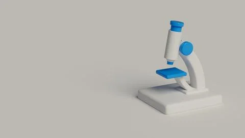 3D render microscope on white isolated background Stock Illustration