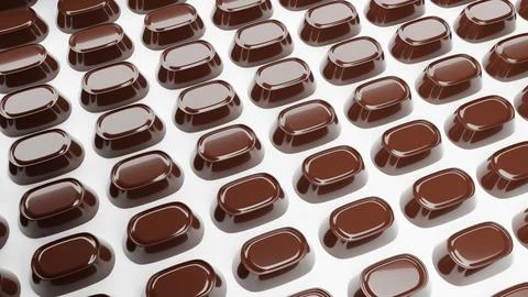 3D render of the milk chocolate on the table 스톡 일러스트